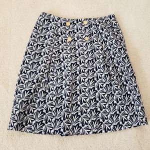 Draper James Blue/White Patterned Skirt sz2